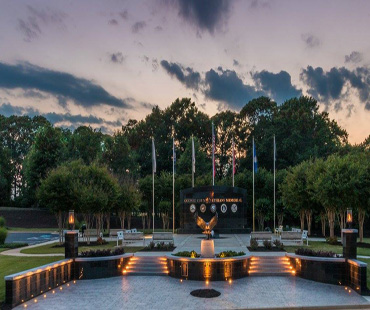 Memorial at dusk